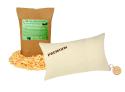 Fangomed Tiroler ZIRBENKISSEN/Schlafkissen/Zierkissen - mit zusätzlich Zirbenflocken/Zirbenspäne; Zirbenholz der Zirbe – Zirbelkiefer (2-teiliges Set, 80 x 40 cm - Creme)